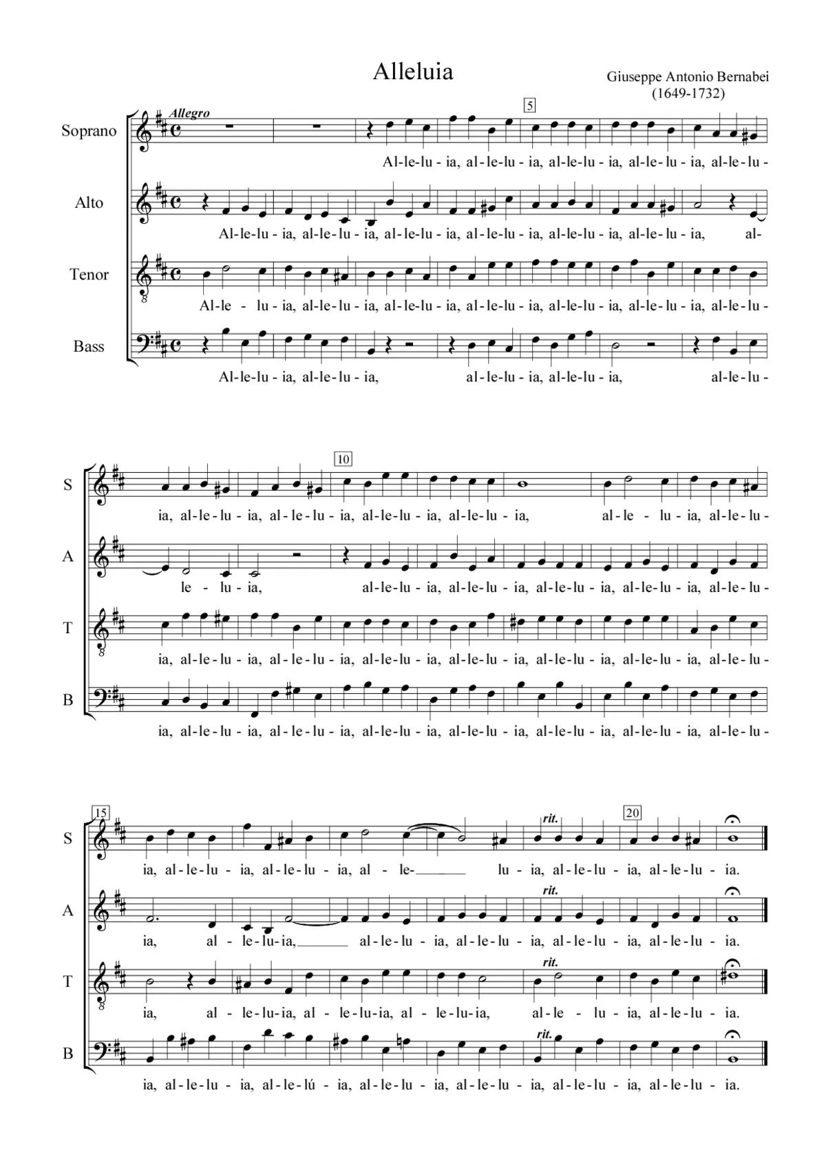 Alleluia - Page 1