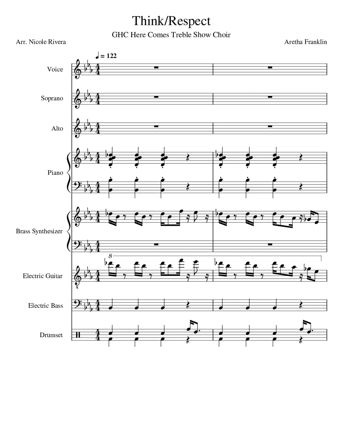 Think/Respect Full Score - Page 1