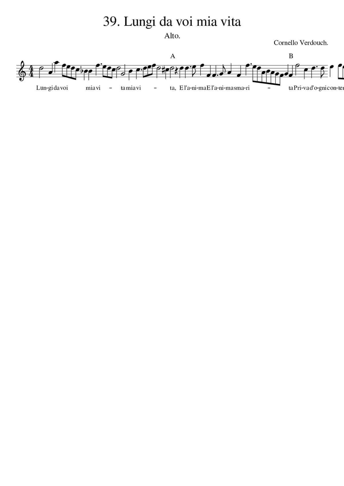 39. Lungi da voi mia vita - Page 1