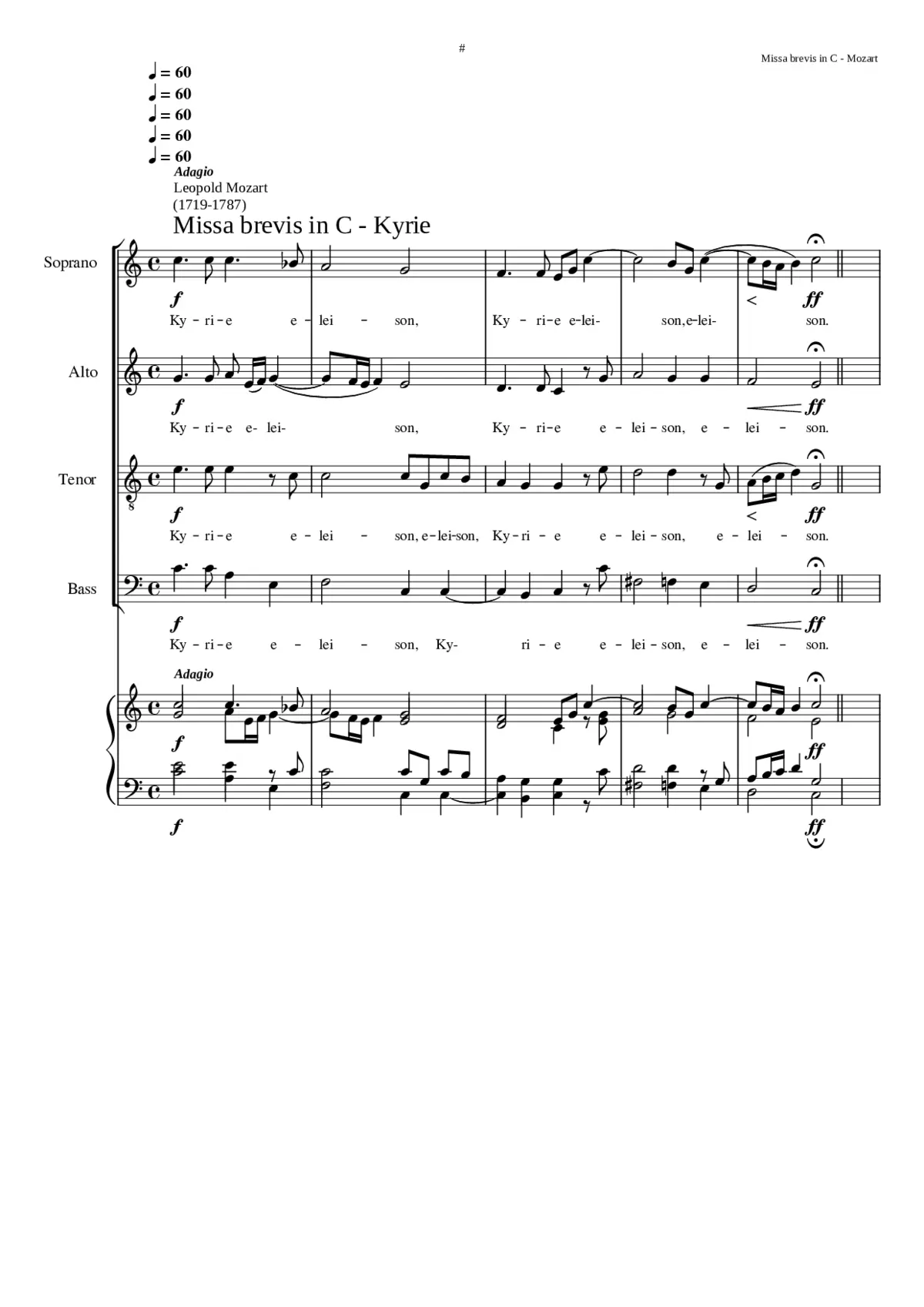 Missa brevis in C - Page 1