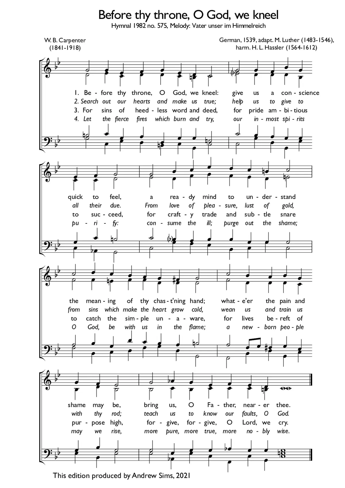 Before thy throne, O God, we kneel - Page 1