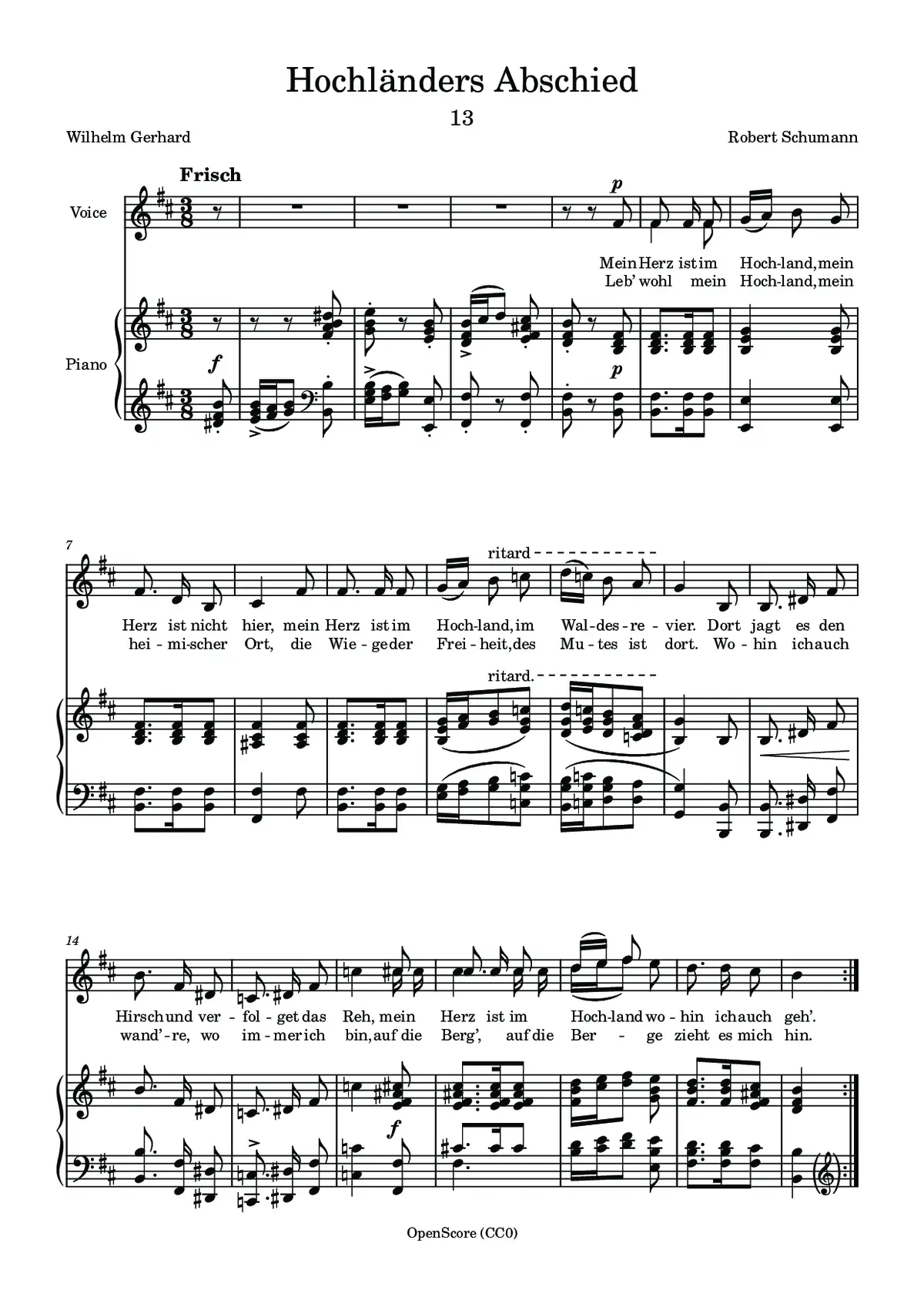 Hochländers Abschied - Page 1