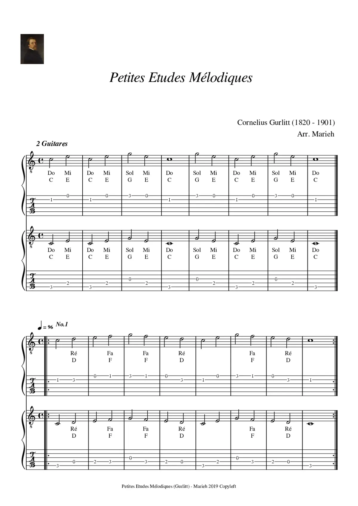54 Kleine melodische Etüden für Anfänger Op.187 - Page 1