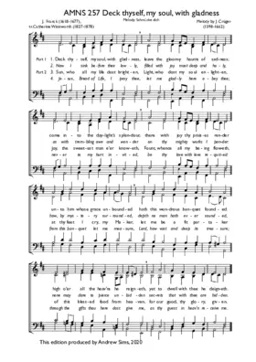 Deck thyself, my soul, with gladness