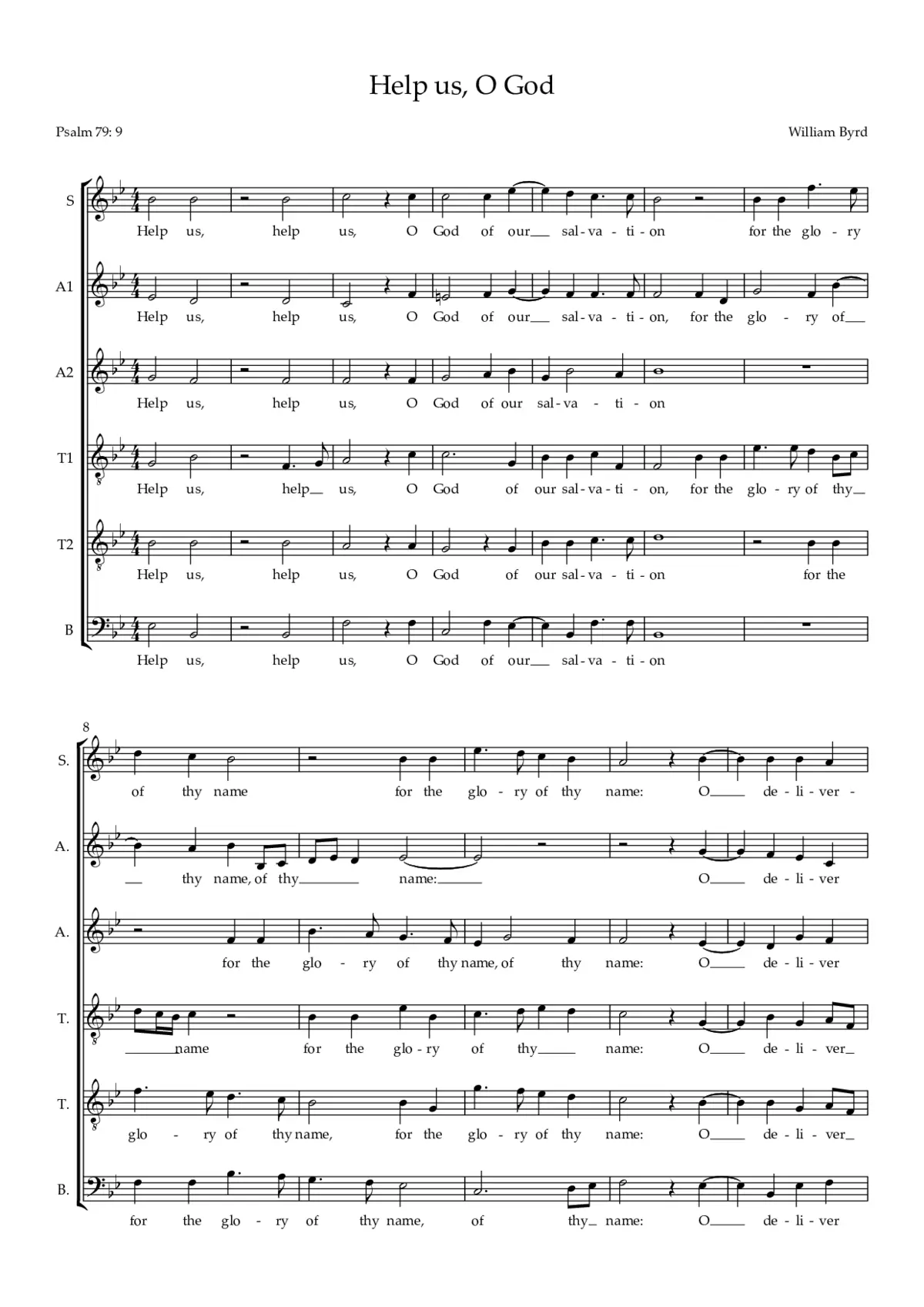 Help us, O God of our salvation - Page 1