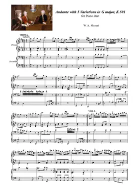 5 Variations in G major K.501
