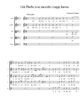 Già Phebo à se raccolti i raggi havea
