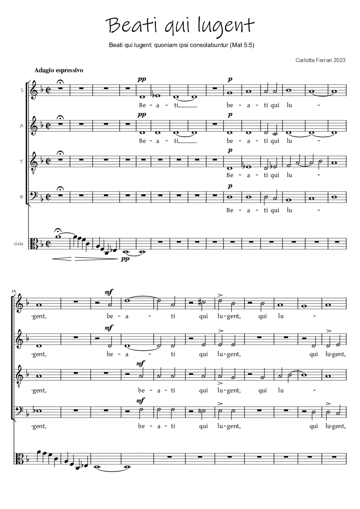 Beati qui lugent - Page 1