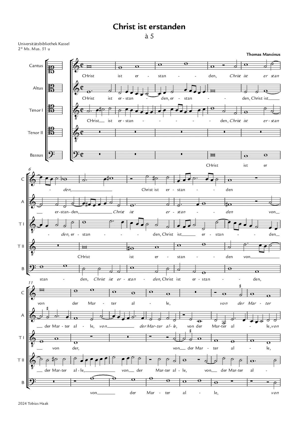 Christ ist erstanden - Page 1
