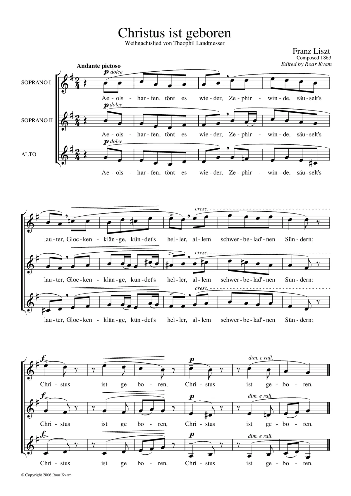 Christus ist geboren - Page 1