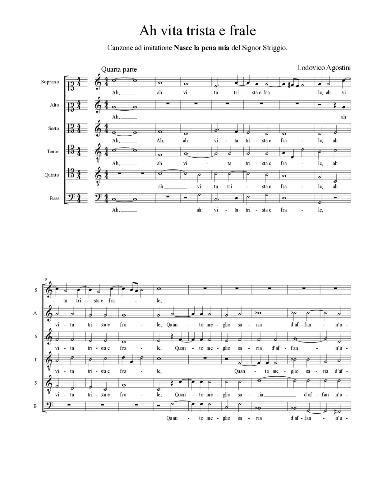 Ah vita trista e frale - Page 1