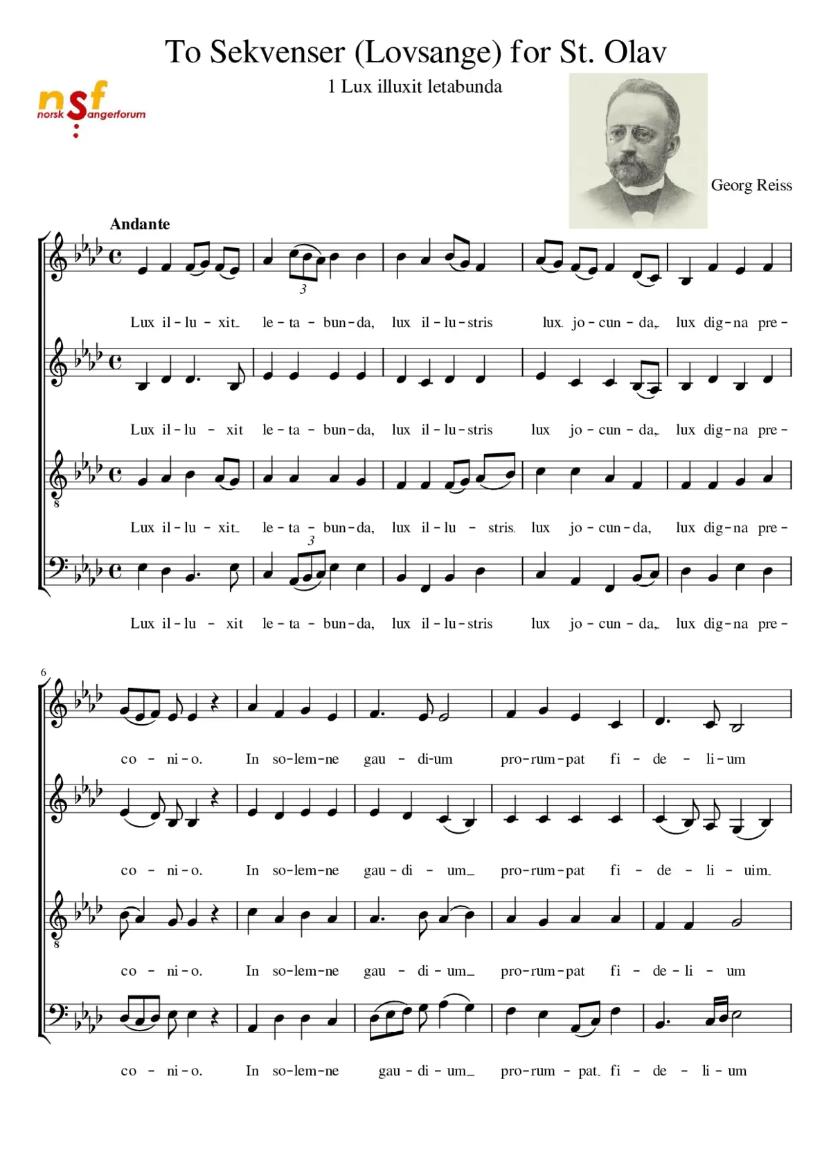 To Sekvenser (Lovsange) for St. Olav - Page 1