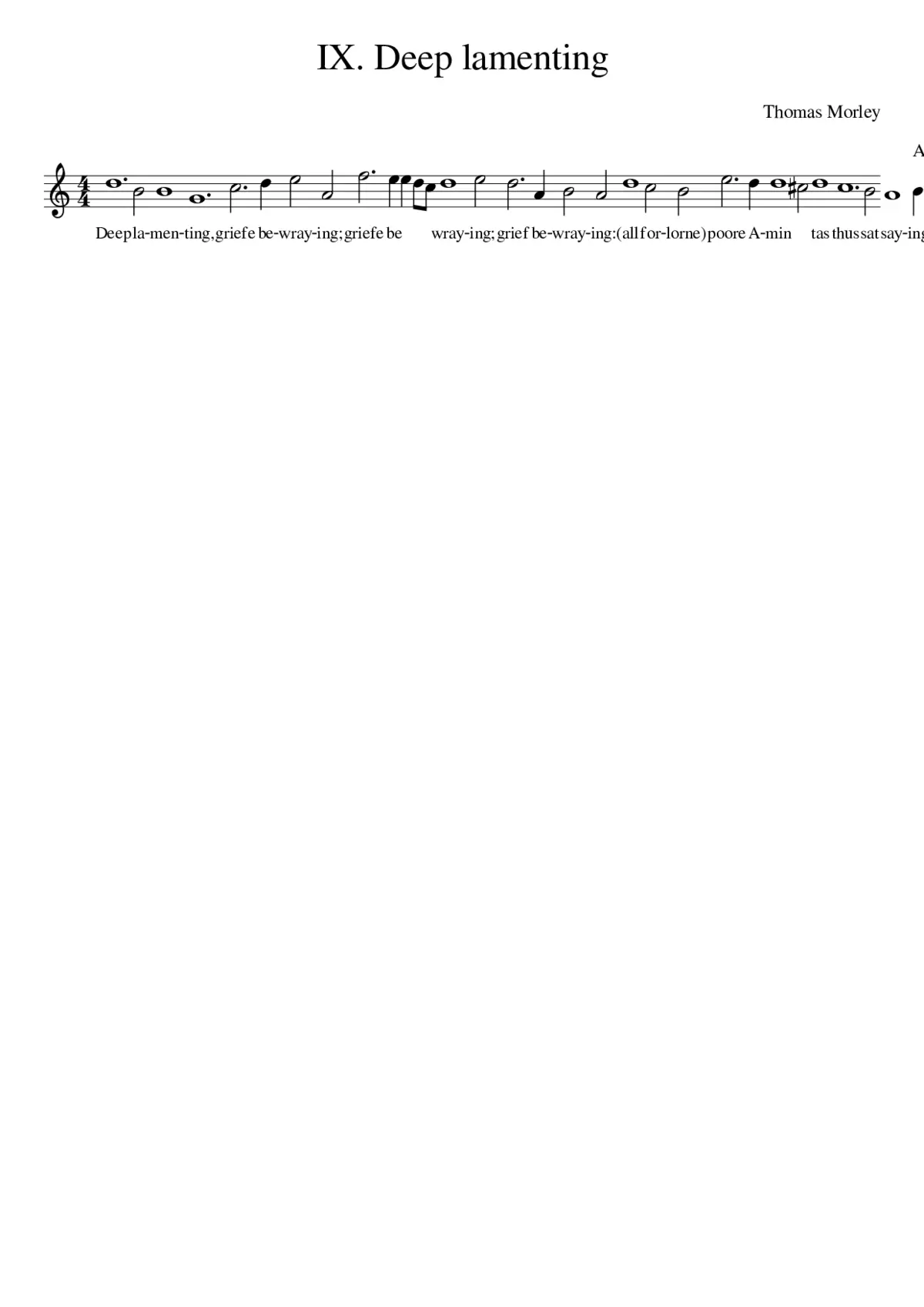 IX. Deep lamenting - Page 1