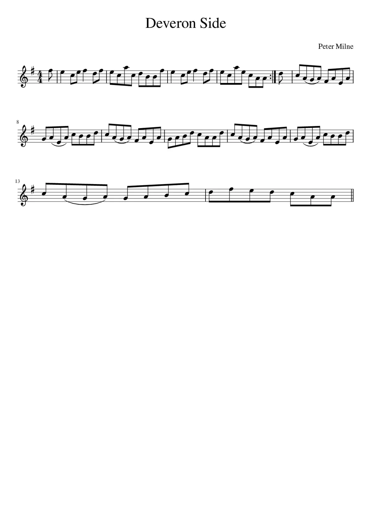 Deveron Side - Page 1