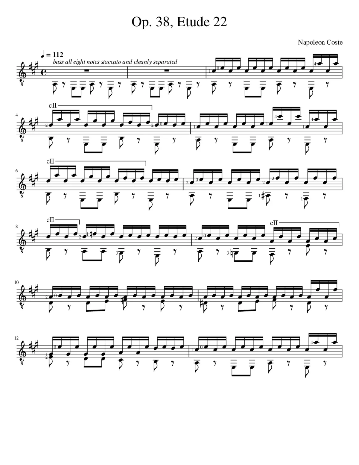Opus 38 Etude 22 - Page 1