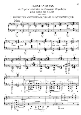 Illustrations de l'opéra L'Africaine