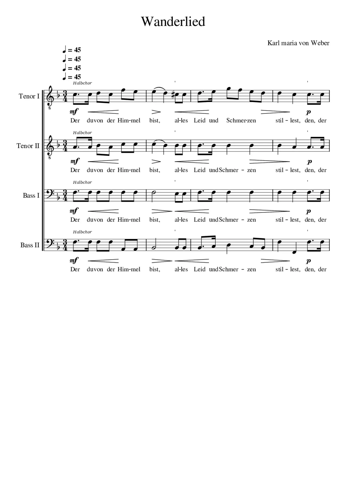 Wandrers Nachtgebet - Page 1