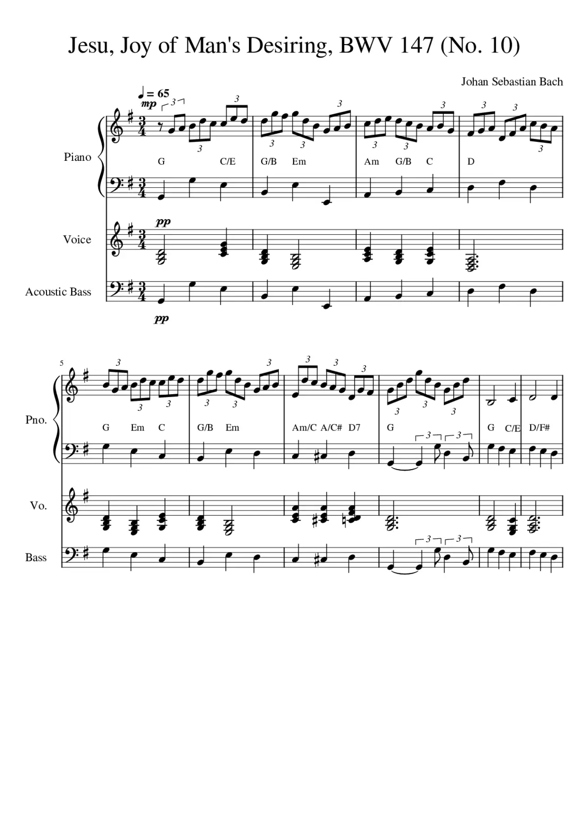 Herz und Mund und Tat und Leben BWV 147 - Page 1