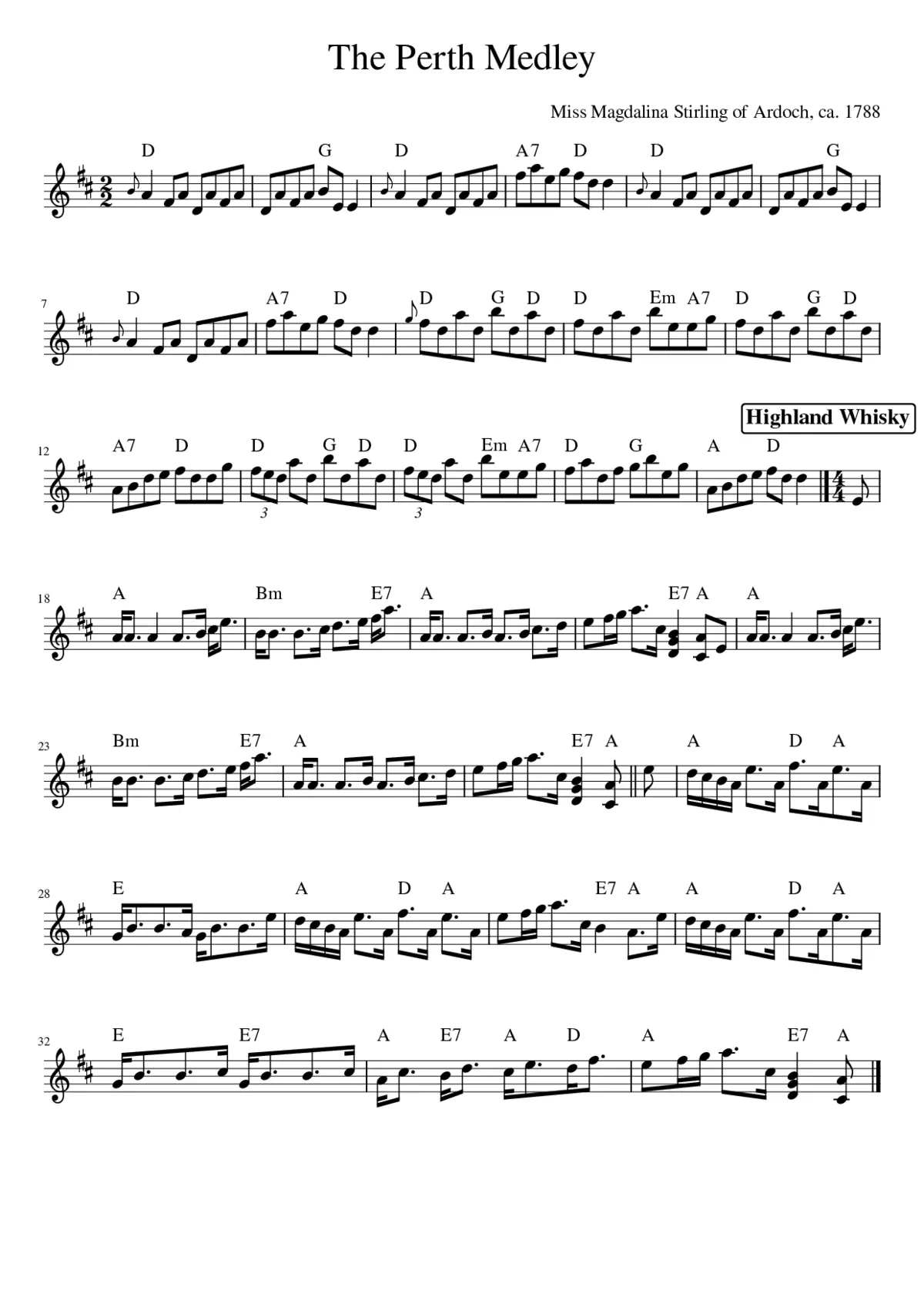 The Perth Medley - Page 1