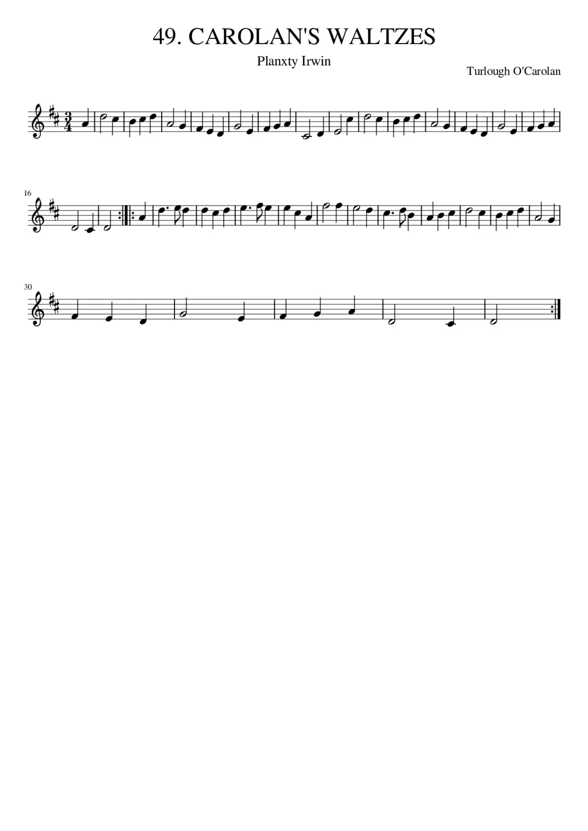 49. CAROLAN'S WALTZES - Page 1