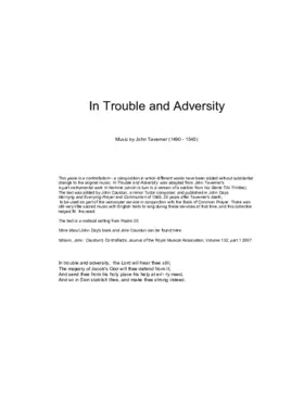 In trouble and adversity