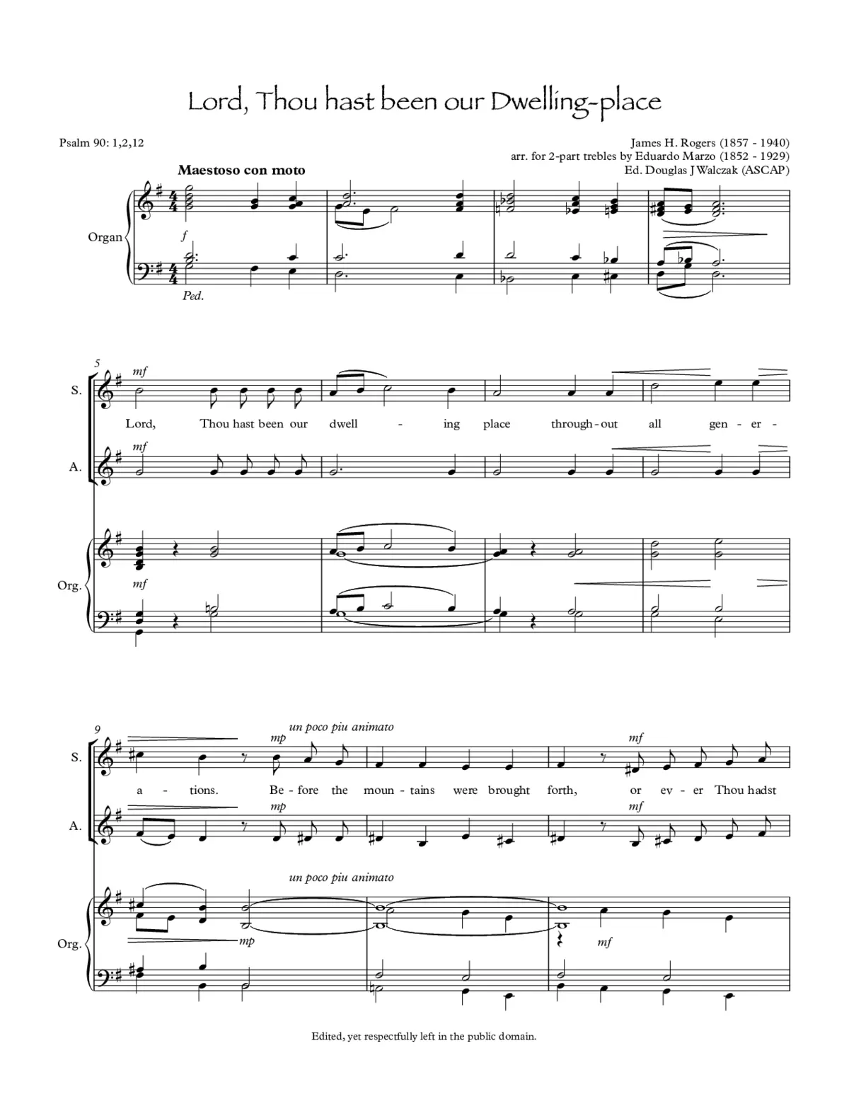 Lord Thou hast been our dwelling-place - Page 1