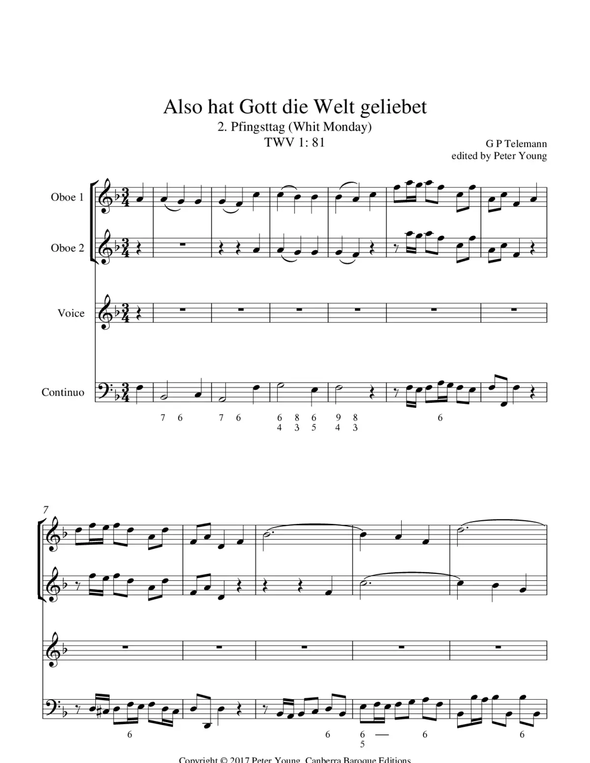 Also hat Gott die Welt geliebet - Page 1