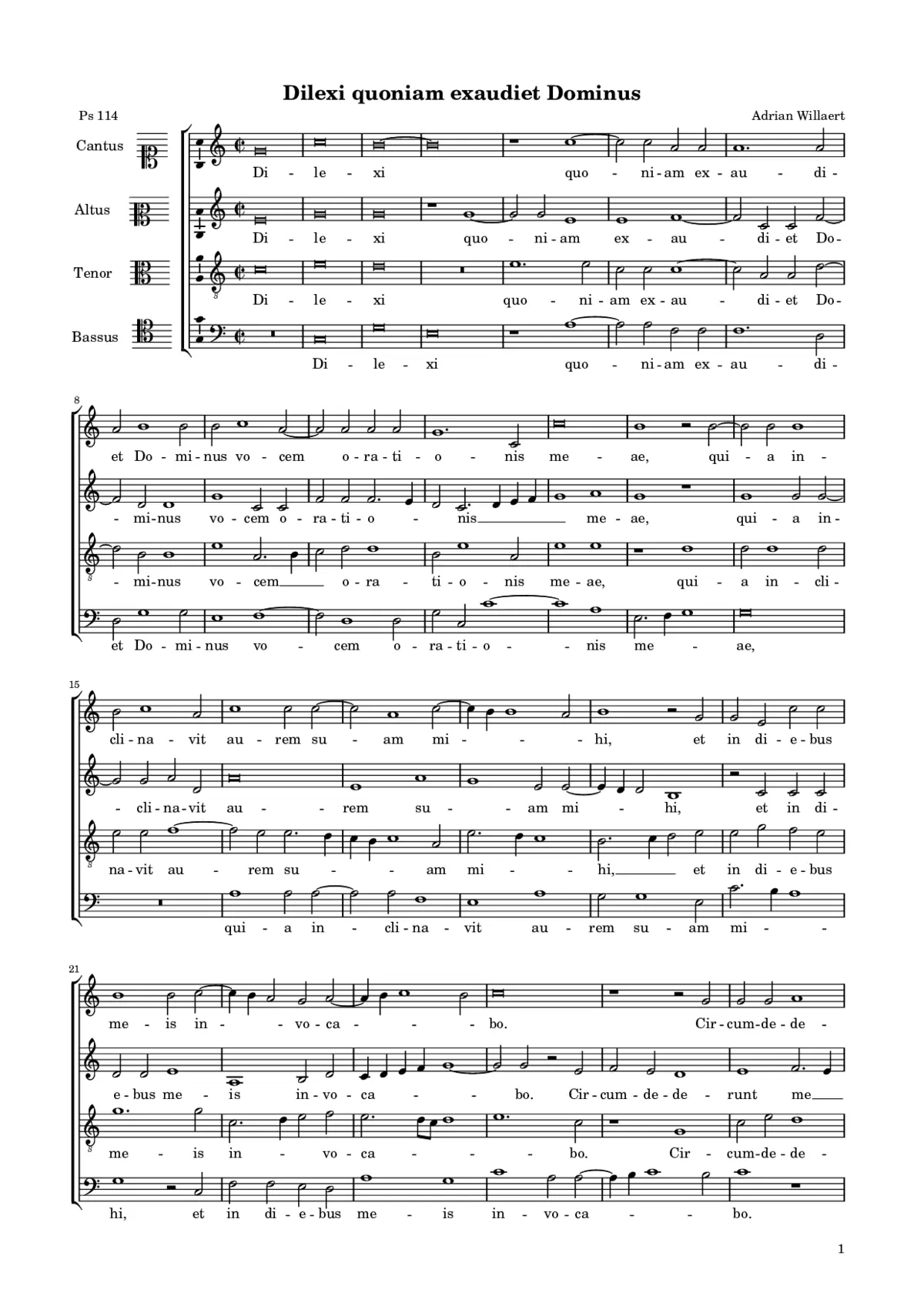 Dilexi quoniam exaudiet Dominus - Page 1