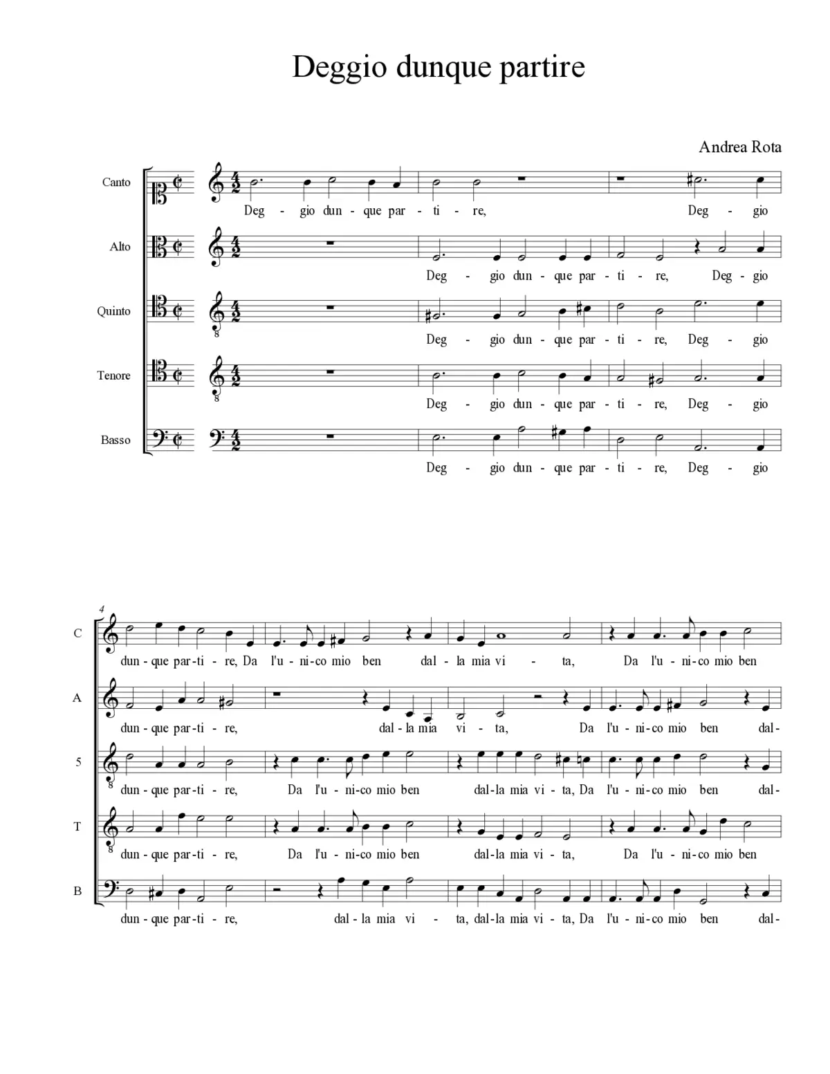 Deggio dunque partire - Page 1