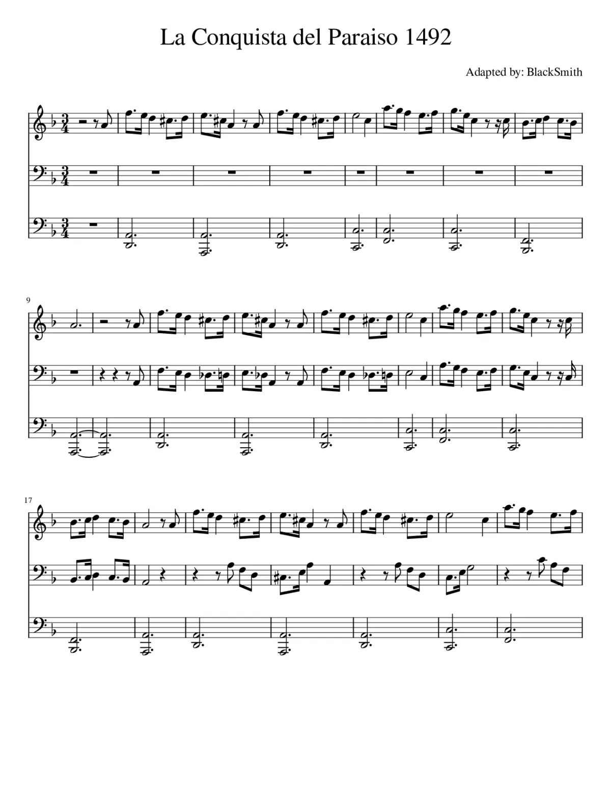 LA CONQUISTA DEL PARAISO - Page 1