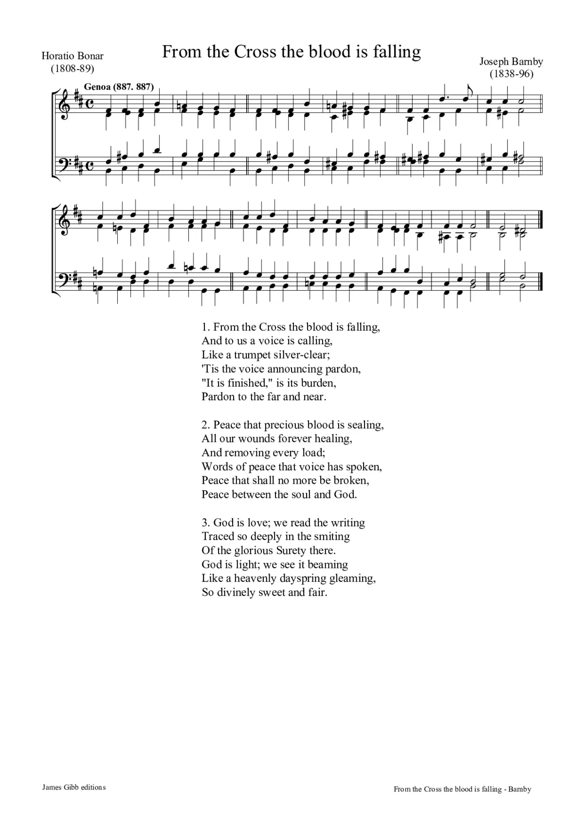 From the Cross the blood is falling - Page 1