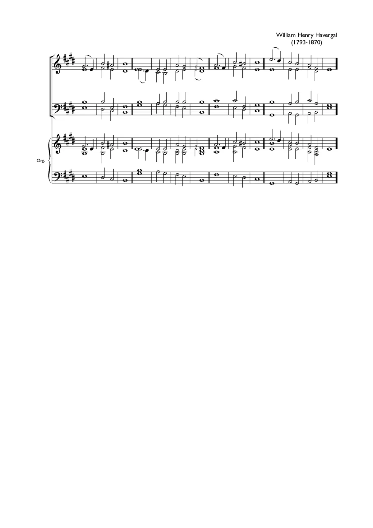 Double chant in E major III - Page 1