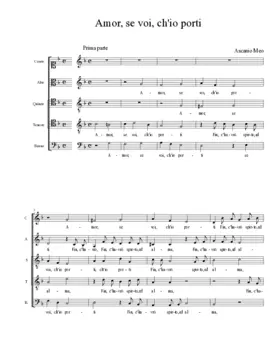 Amor, se voi, ch'io porti