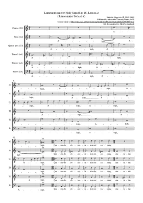 Lamentations for Holy Saturday, Lesson Two