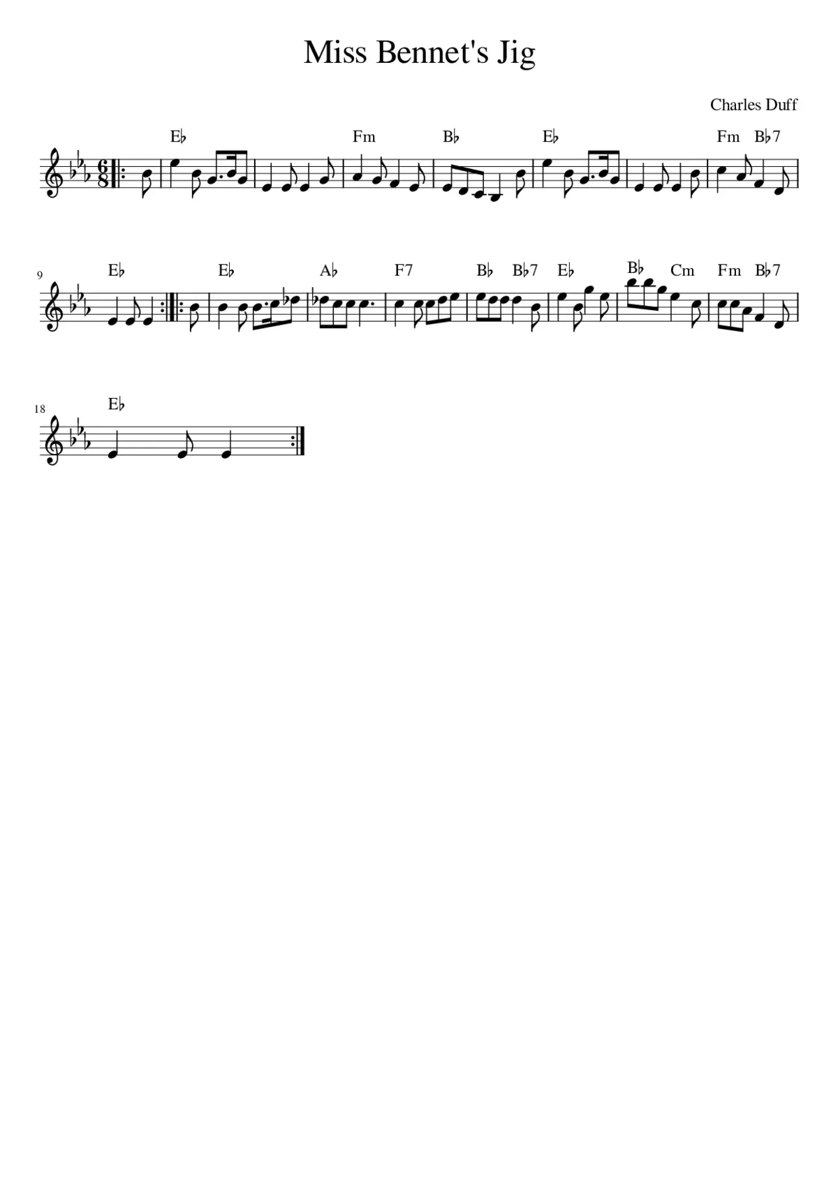 Miss Bennet's Jig - Page 1