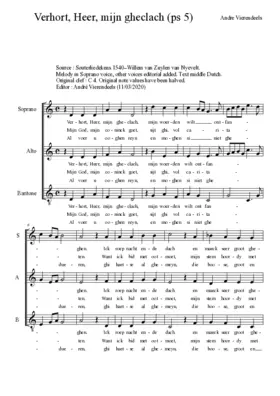 Verhort, Heer, mijn gheclach