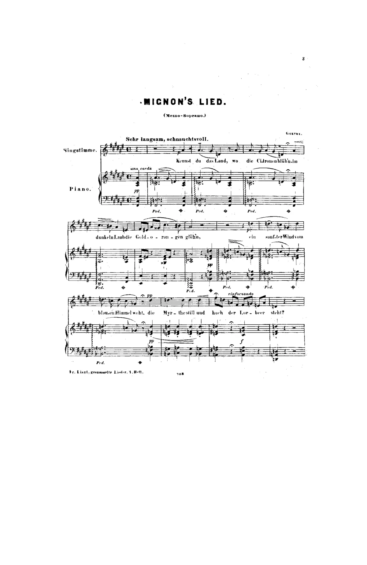 Mignons Lied - Page 1