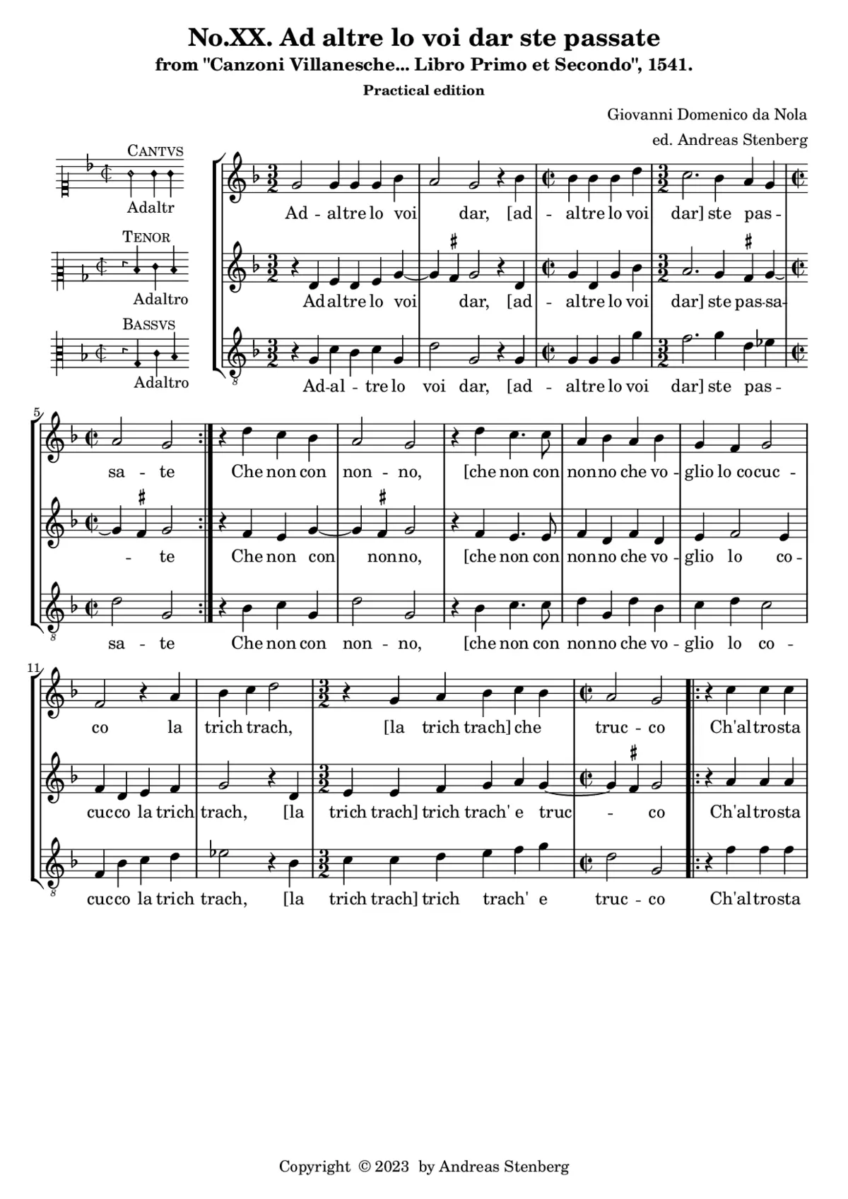 Ad altre lo voi dar - Page 1