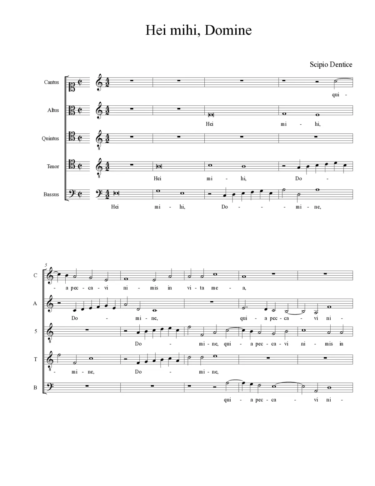Hei mihi, Domine - Page 1