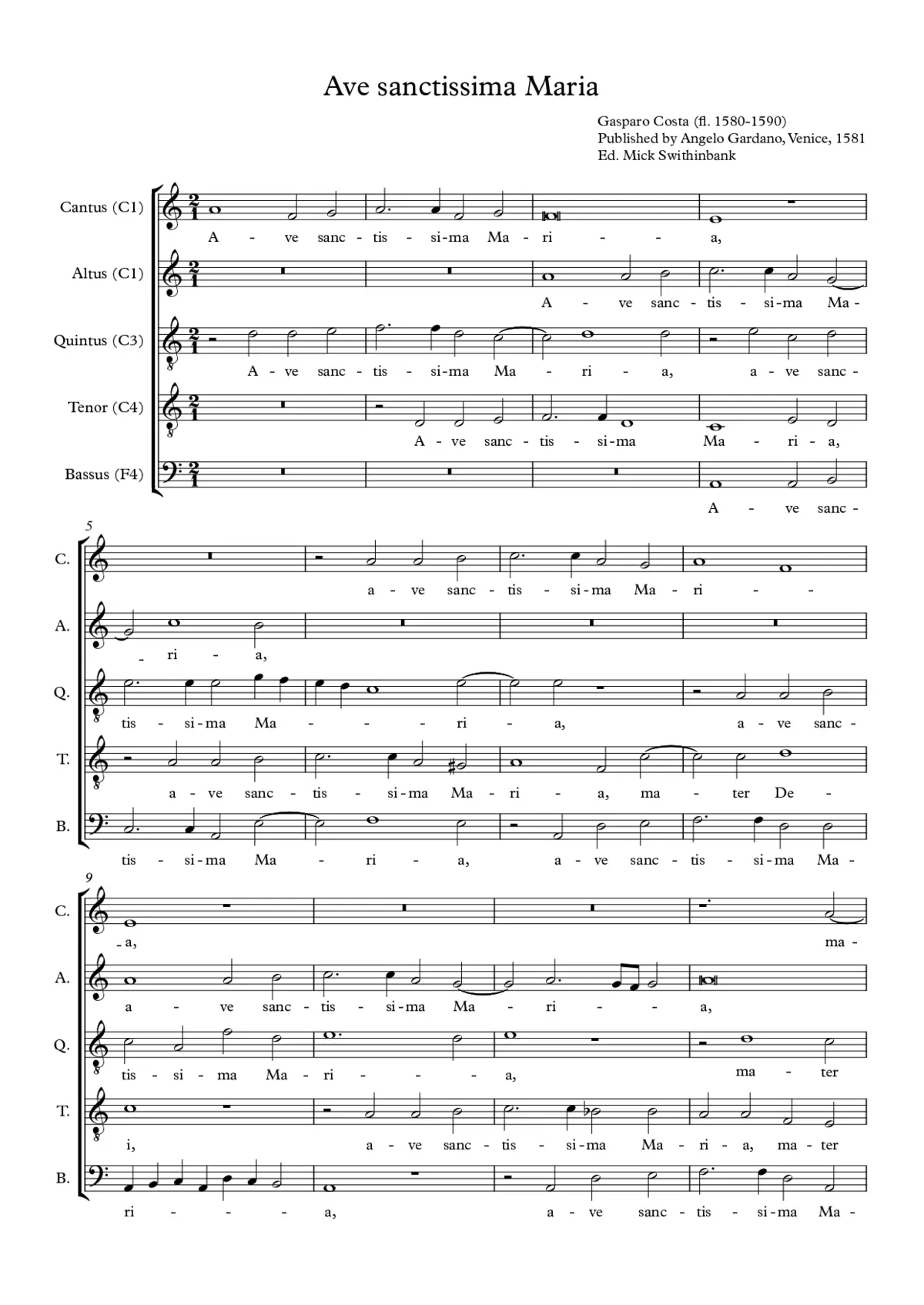 Ave sanctissima Maria - Page 1