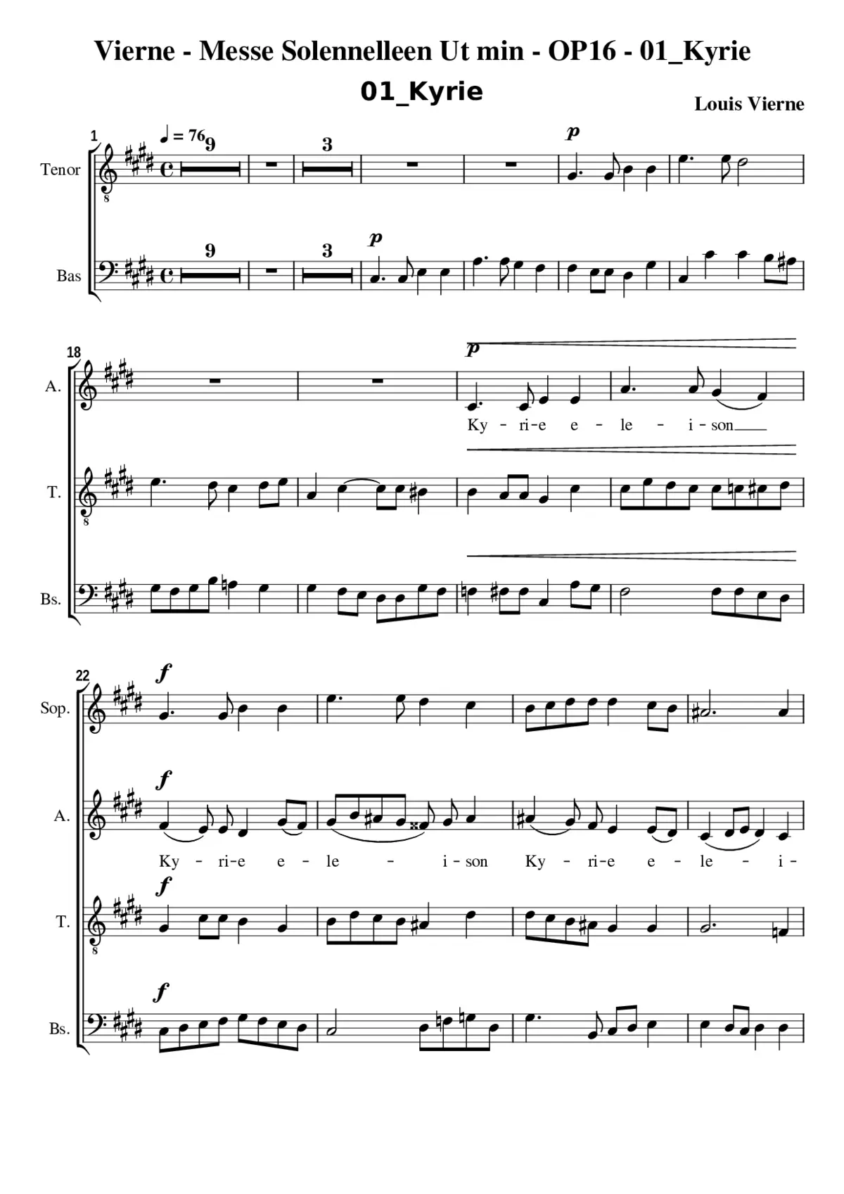 Kyrie (Messe Sollenelle) - Page 1