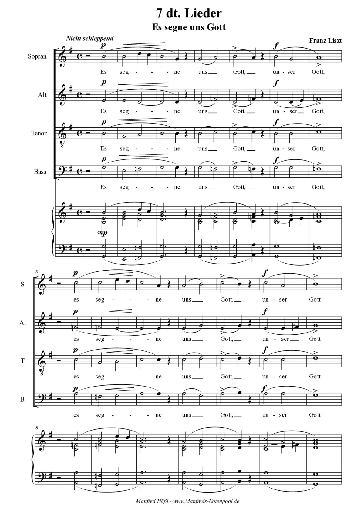 Deutsche Kirchenlieder, S.669a - Page 1