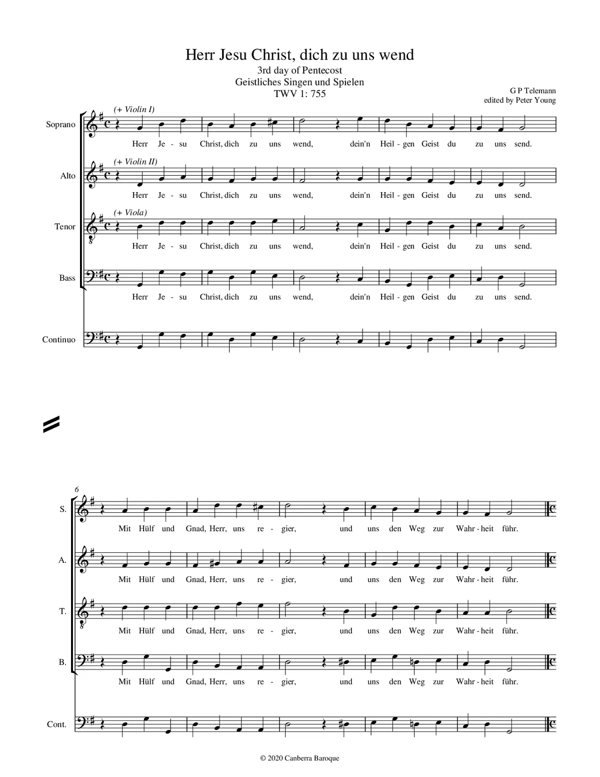 Herr Jesu Christ, dich zu uns wend - Page 1