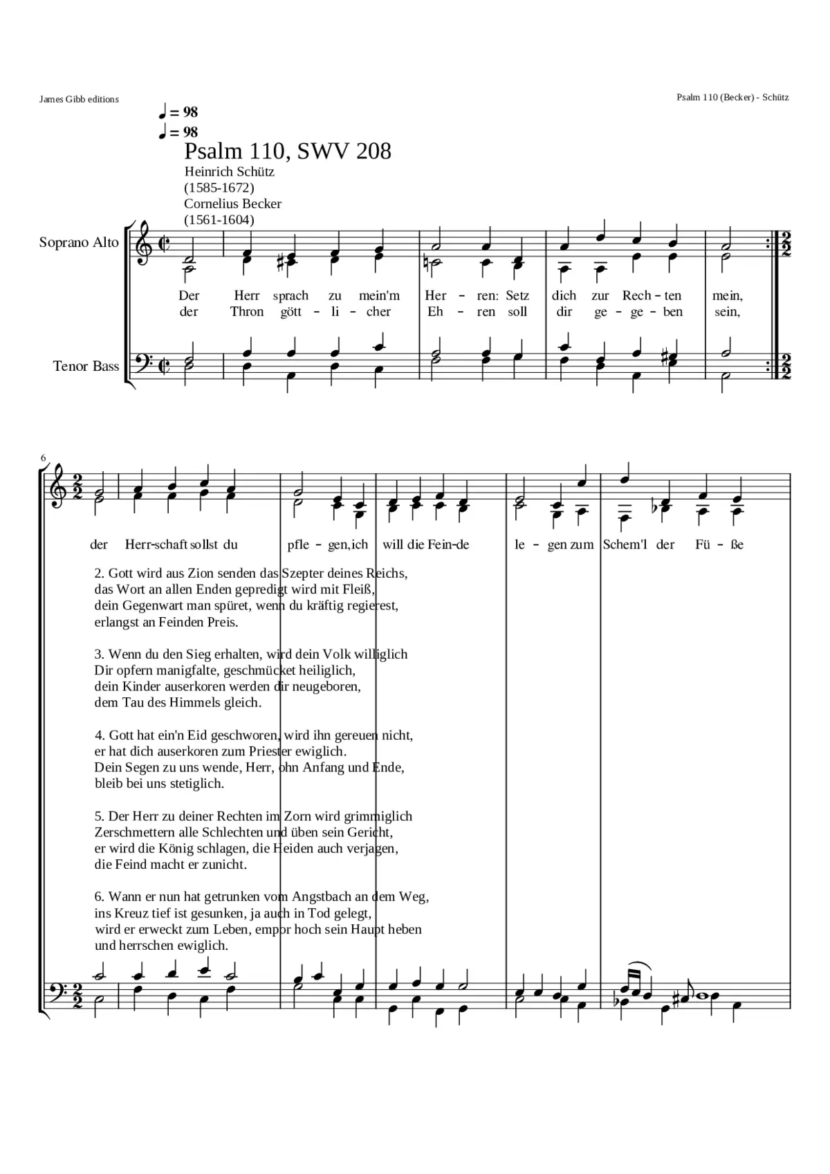 Der Herr sprach zu mein'm Herren SWV 208 - Page 1