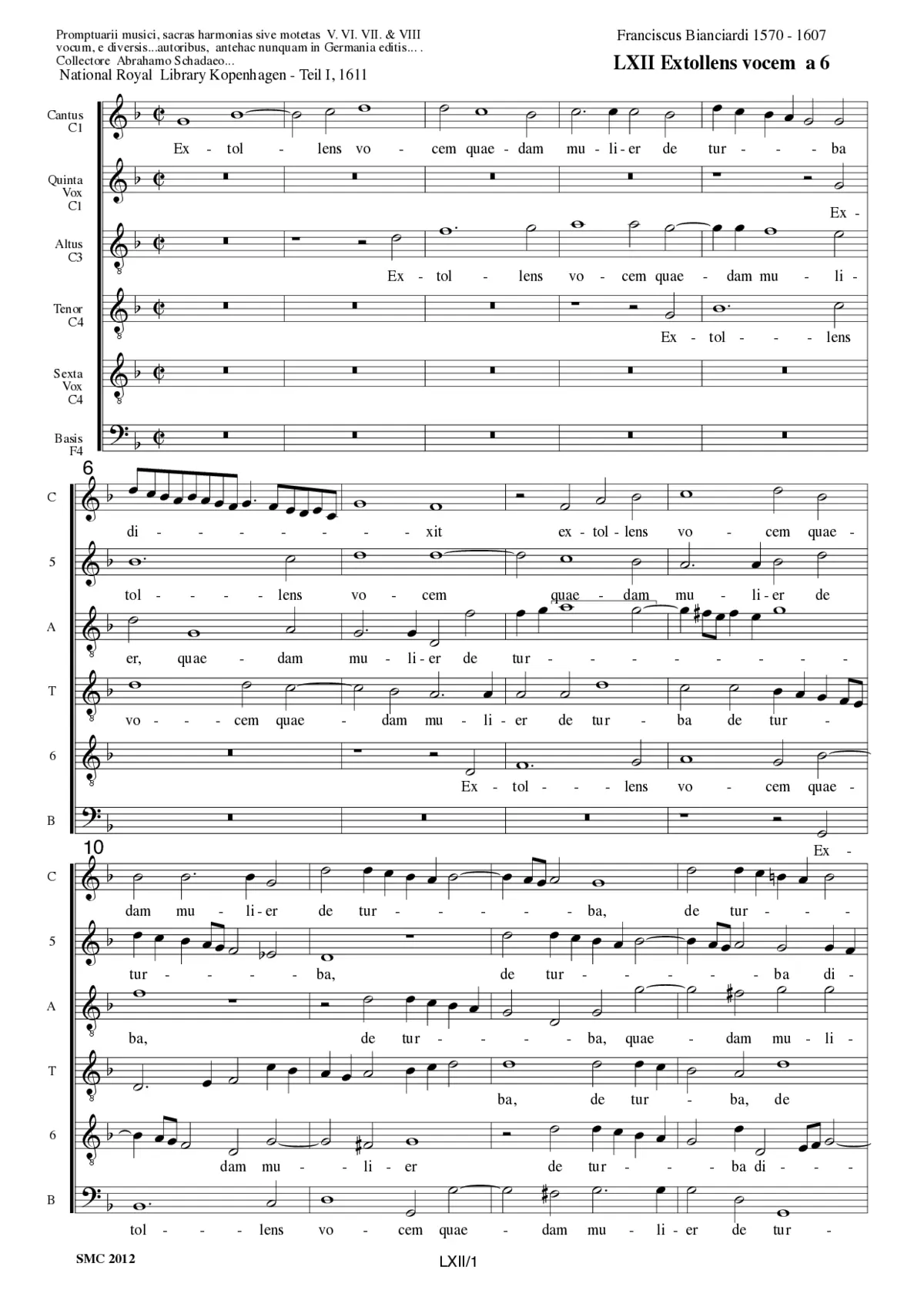 Extollens vocem a 6 - Page 1