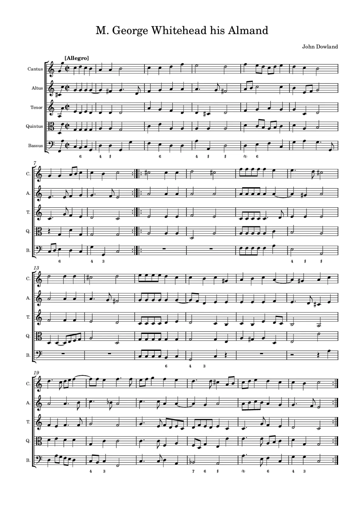 Mr. George Whitehead his Almand - Page 1