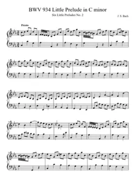 Prelude in C minor BWV 934