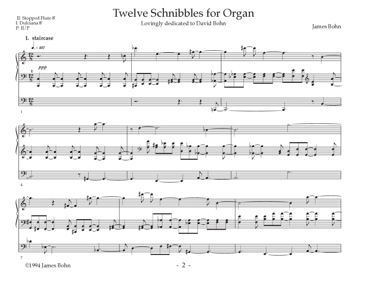 Twelve Schnibbles for Organ - Page 1