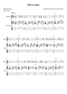 Silent night - Fingerstyle ukulele arrangement by Dereck Dreamer