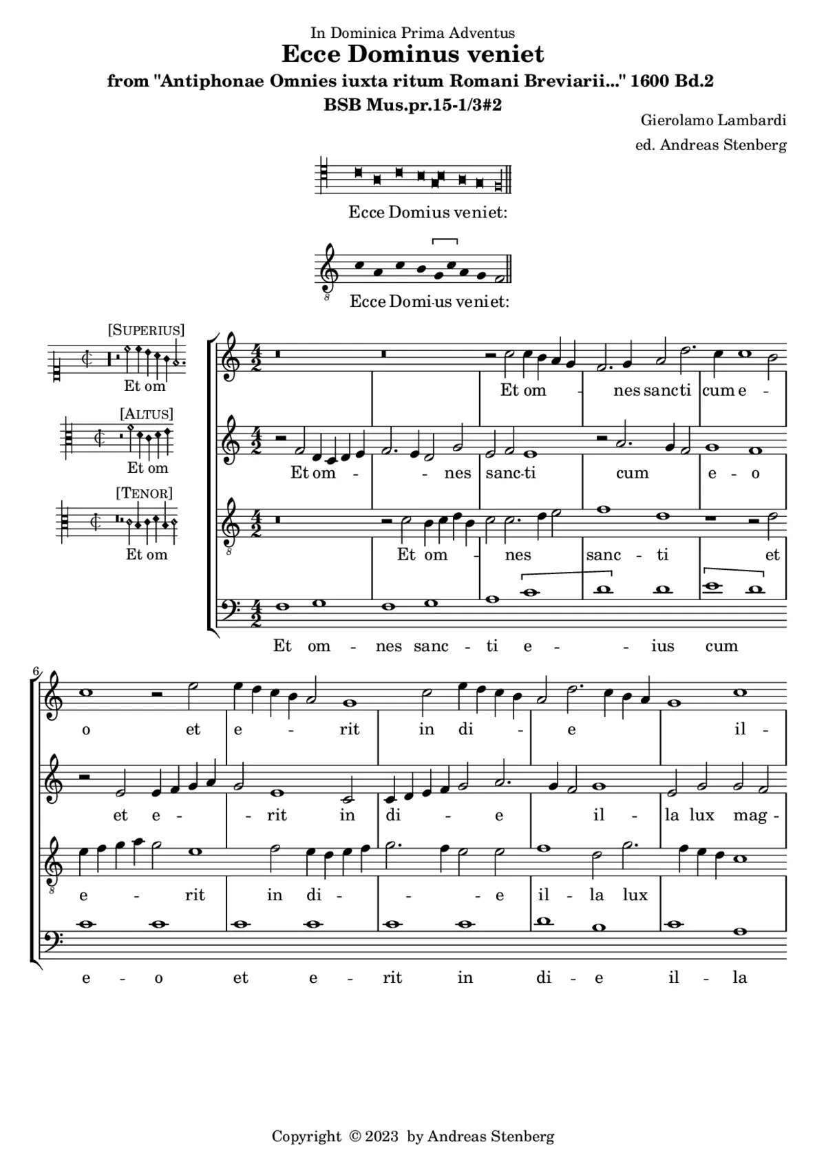 Ecce Dominus veniet - Page 1